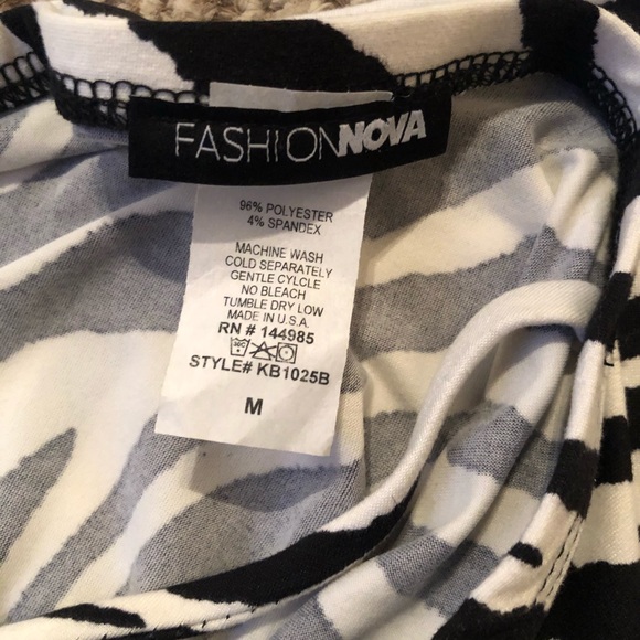 Zebra Print Bodysuit - Picture 4 of 4